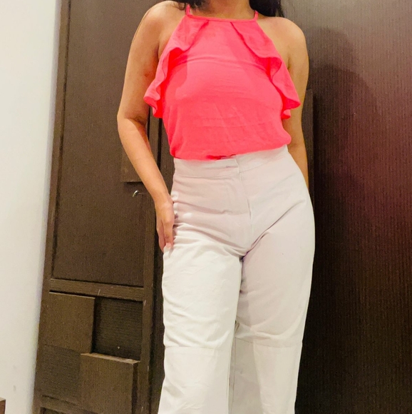 Neon pink halter neck top - Picture 3 of 15